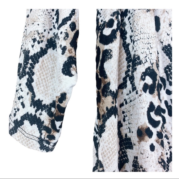 Lane Bryant Plus Size Snakeskin Cowl Neck Top - Picture 4 of 5